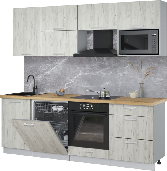 Кухонный гарнитур Интерлиния Мила Лайт 2.3-ПМ2 - фото