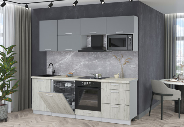 Кухонный гарнитур Интерлиния Мила Лайт 2.3-ПМ2