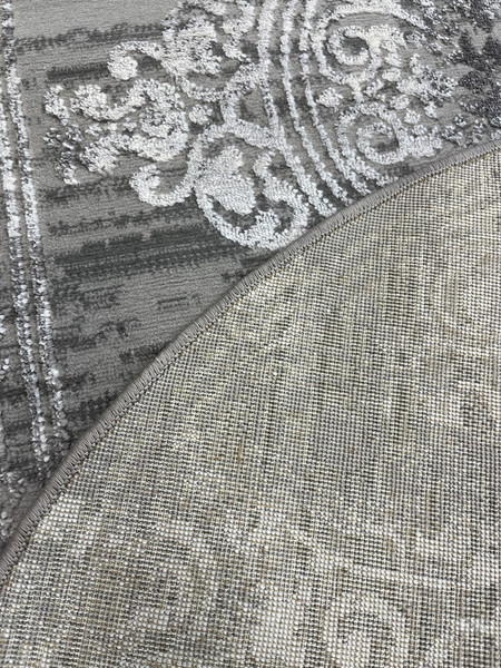 Коврик Sahan Alvita 7610A-S-D-GREY-GREY-OVAL K25