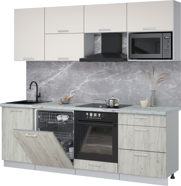 Кухонный гарнитур Интерлиния Мила Лайт 2.3-ПМ2 - фото