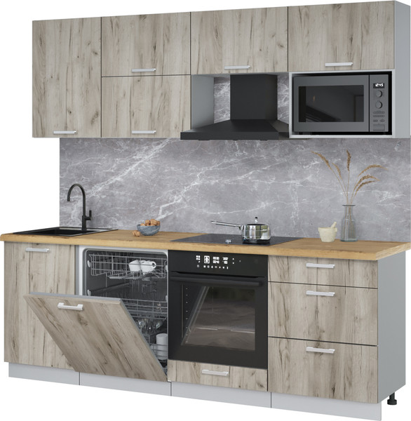 Кухонный гарнитур Интерлиния Мила Лайт 2.3-ПМ2 - фото