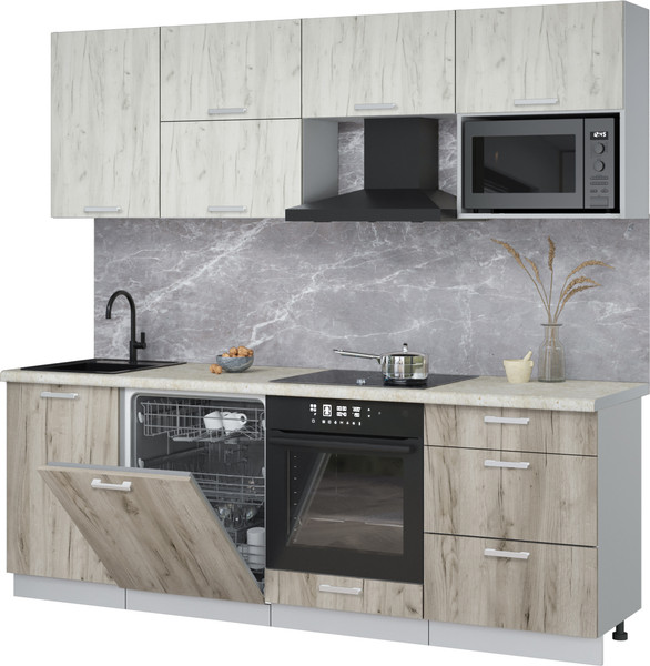 Кухонный гарнитур Интерлиния Мила Лайт 2.3-ПМ2 - фото