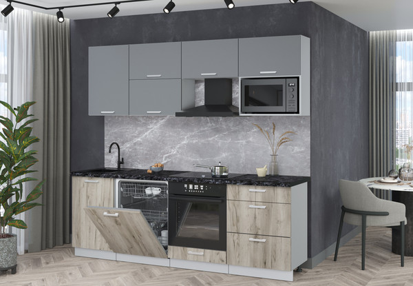 Кухонный гарнитур Интерлиния Мила Лайт 2.3-ПМ2