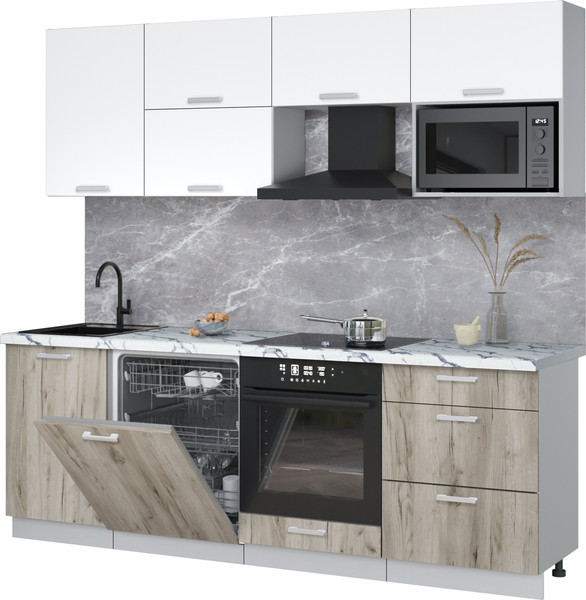 Кухонный гарнитур Интерлиния Мила Лайт 2.3-ПМ2 - фото