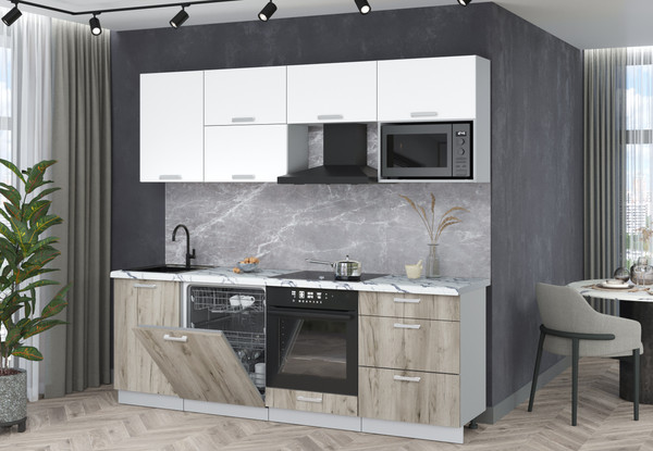 Кухонный гарнитур Интерлиния Мила Лайт 2.3-ПМ2