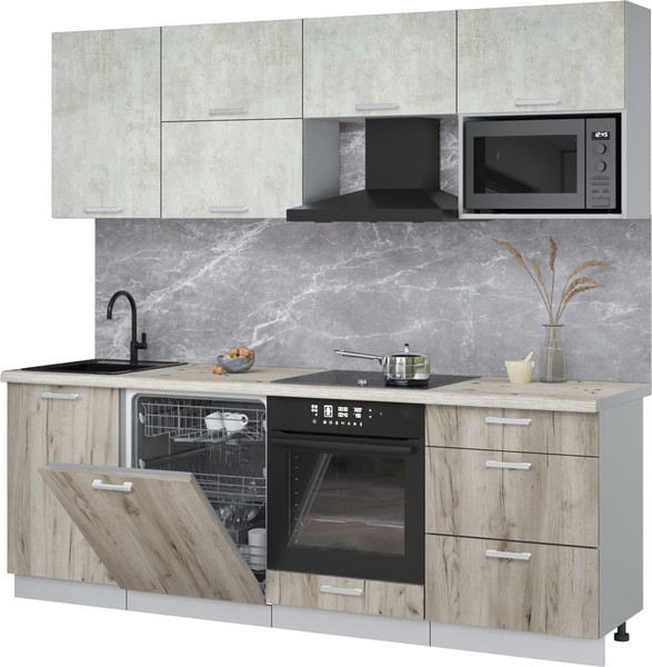 Кухонный гарнитур Интерлиния Мила Лайт 2.3-ПМ2 - фото