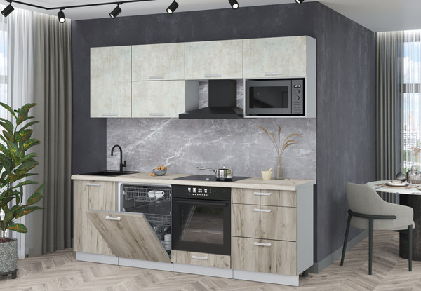 Кухонный гарнитур Интерлиния Мила Лайт 2.3-ПМ2