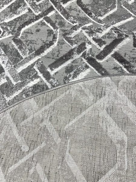 Коврик Sahan Alvita 7850D-S-D-GREY-GREY-OVAL K25