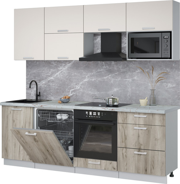 Кухонный гарнитур Интерлиния Мила Лайт 2.3-ПМ2 - фото