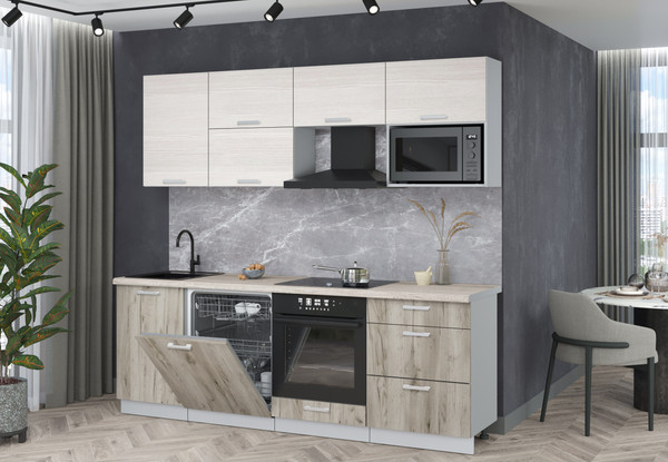 Кухонный гарнитур Интерлиния Мила Лайт 2.3-ПМ2