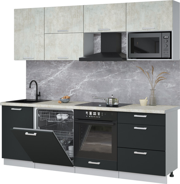 Кухонный гарнитур Интерлиния Мила Лайт 2.3-ПМ2 - фото