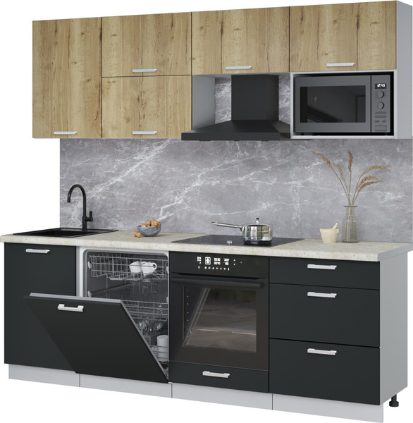 Кухонный гарнитур Интерлиния Мила Лайт 2.3-ПМ2 - фото