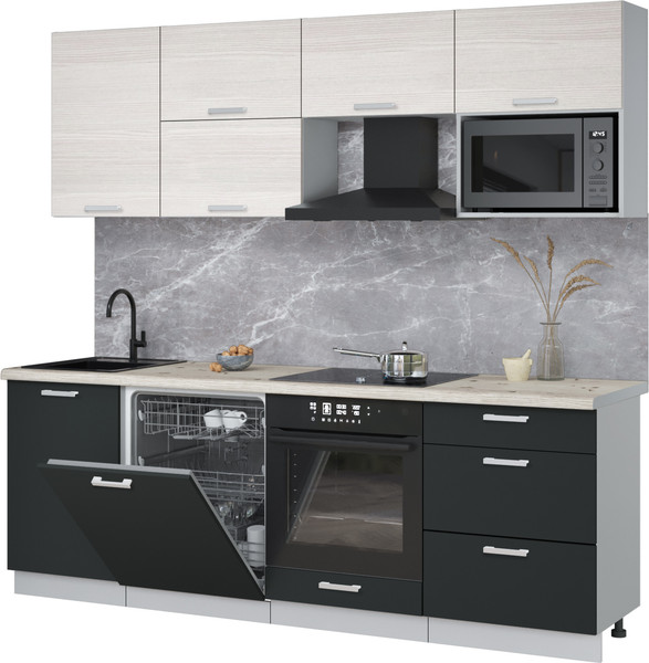 Кухонный гарнитур Интерлиния Мила Лайт 2.3-ПМ2 - фото