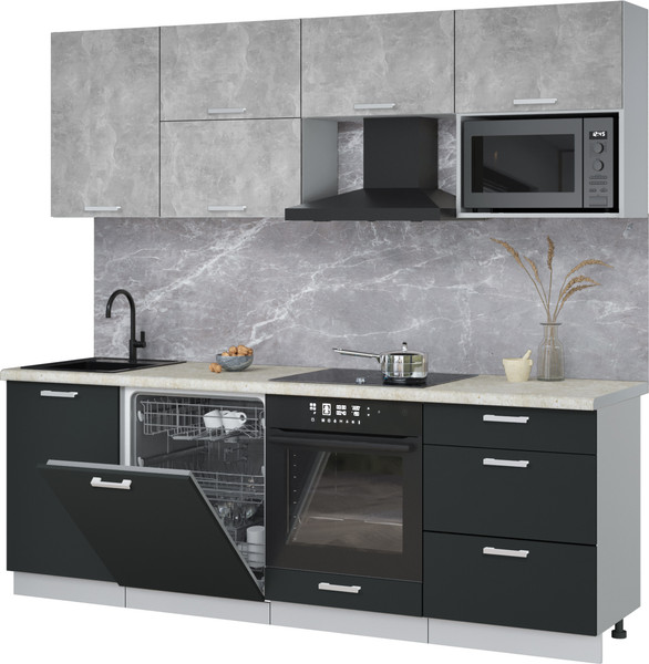 Кухонный гарнитур Интерлиния Мила Лайт 2.3-ПМ2 - фото