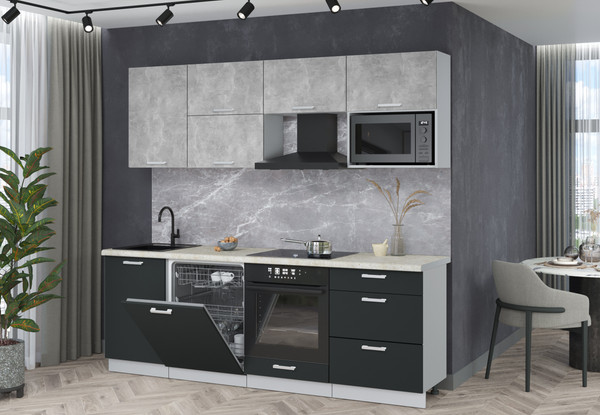 Кухонный гарнитур Интерлиния Мила Лайт 2.3-ПМ2