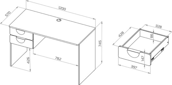 Письменный стол Mebelain Пикси
