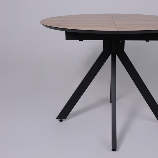 Обеденный стол LEPREMO AV 1107 HPL+МДФ раздвижной D1000-1350x750