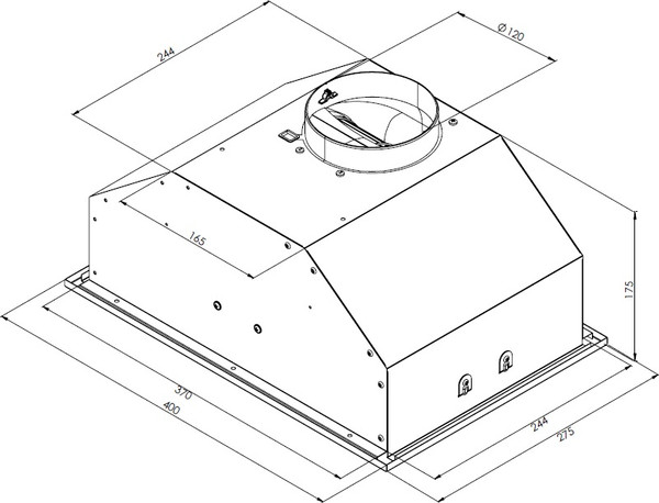 Вытяжка скрытая Krona Kate 400 PB KRHD340 / КА-00011836