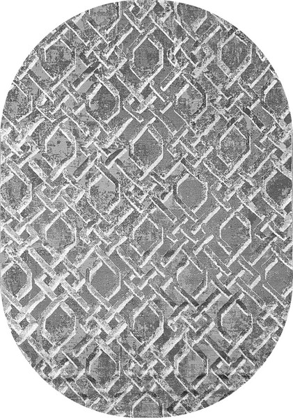 Ковер Sahan Alvita 7850D-S-D-GREY-GREY-OVAL K25 - фото