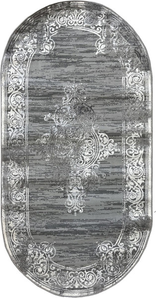 Ковер Sahan Alvita 7610A-S-D-GREY-GREY-OVAL K25 - фото
