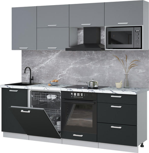 Кухонный гарнитур Интерлиния Мила Лайт 2.3-ПМ2 - фото