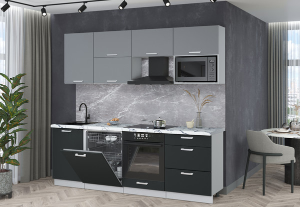 Кухонный гарнитур Интерлиния Мила Лайт 2.3-ПМ2