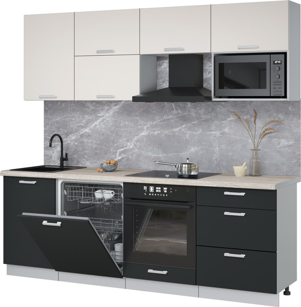 Кухонный гарнитур Интерлиния Мила Лайт 2.3-ПМ2 - фото