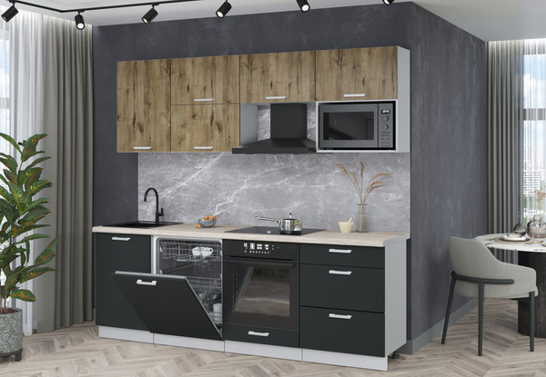 Кухонный гарнитур Интерлиния Мила Лайт 2.3-ПМ2