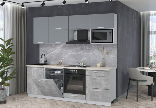 Кухонный гарнитур Интерлиния Мила Лайт 2.3-ПМ2