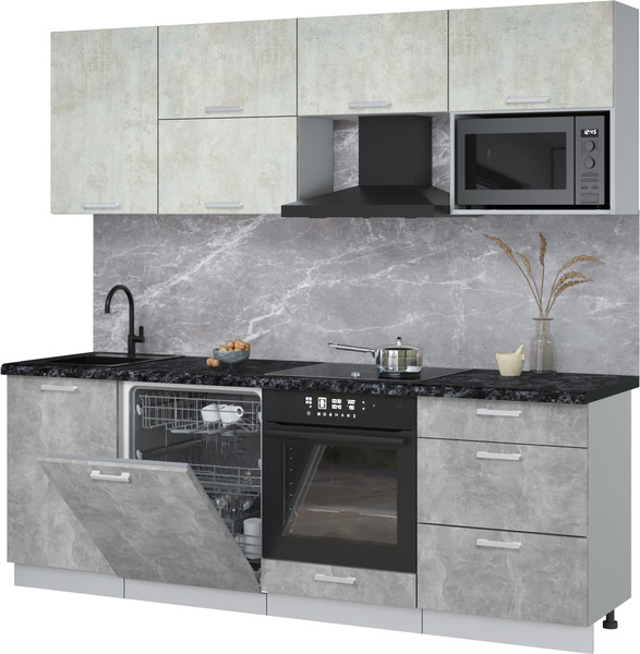 Кухонный гарнитур Интерлиния Мила Лайт 2.3-ПМ2 - фото