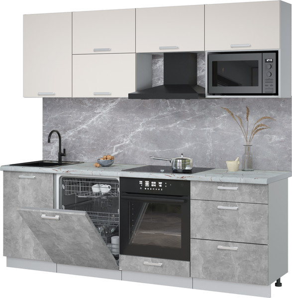 Кухонный гарнитур Интерлиния Мила Лайт 2.3-ПМ2 - фото