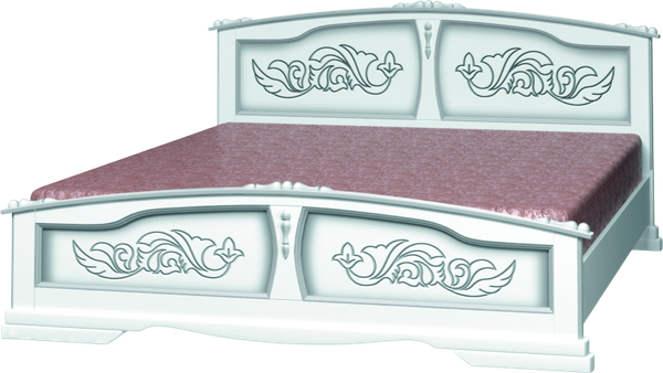 Двуспальная кровать Bravo Мебель Елена-3 160х200 - фото