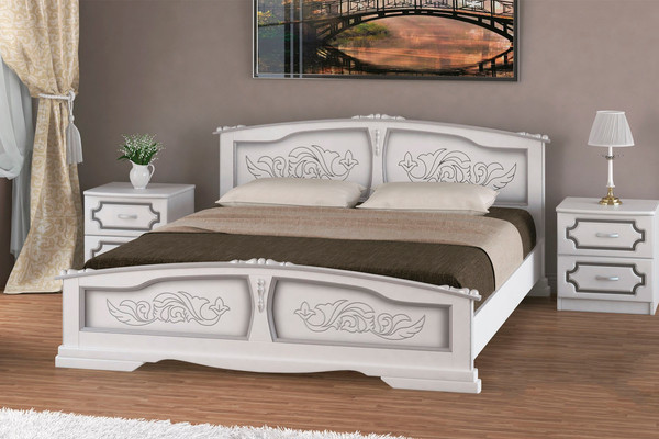 Двуспальная кровать Bravo Мебель Елена-3 160х200