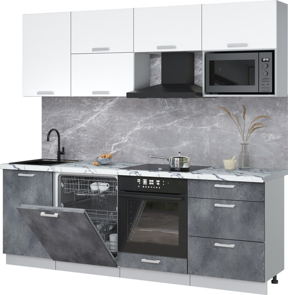 Кухонный гарнитур Интерлиния Мила Лайт 2.3-ПМ2 - фото