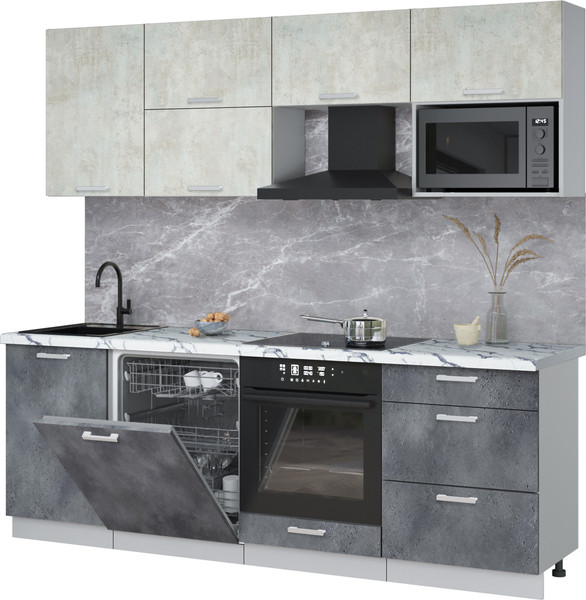 Кухонный гарнитур Интерлиния Мила Лайт 2.3-ПМ2 - фото