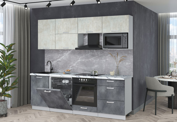 Кухонный гарнитур Интерлиния Мила Лайт 2.3-ПМ2