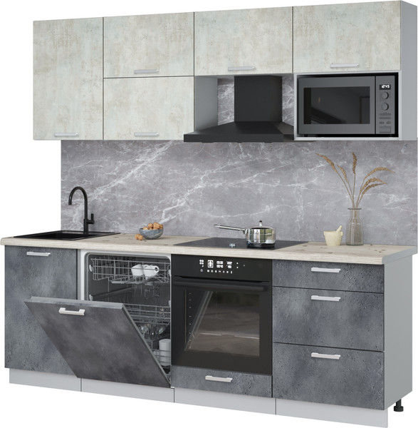 Кухонный гарнитур Интерлиния Мила Лайт 2.3-ПМ2 - фото