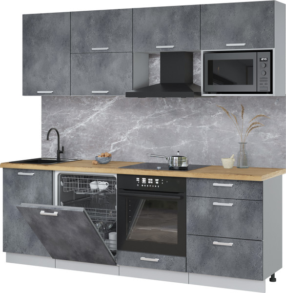 Кухонный гарнитур Интерлиния Мила Лайт 2.3-ПМ2 - фото