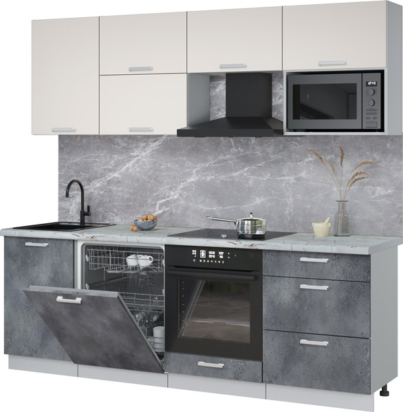 Кухонный гарнитур Интерлиния Мила Лайт 2.3-ПМ2 - фото