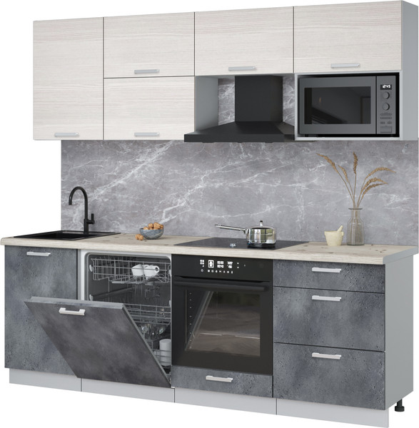 Кухонный гарнитур Интерлиния Мила Лайт 2.3-ПМ2 - фото