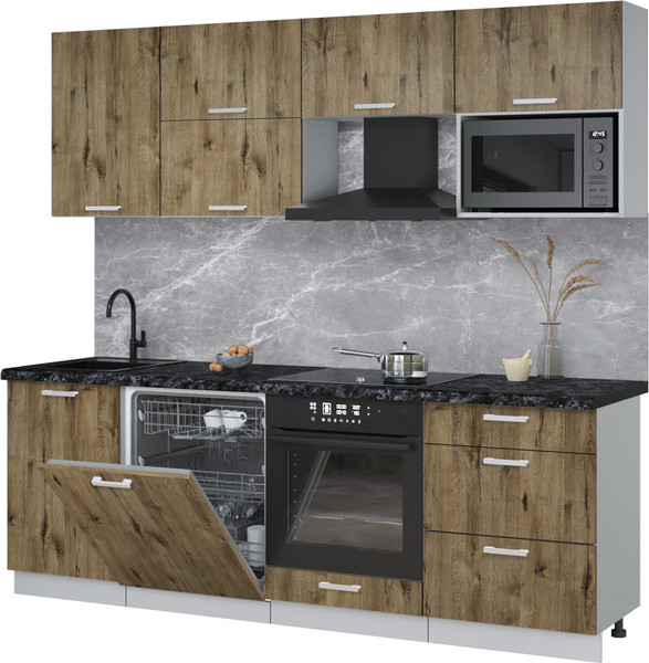 Кухонный гарнитур Интерлиния Мила Лайт 2.3-ПМ2 - фото