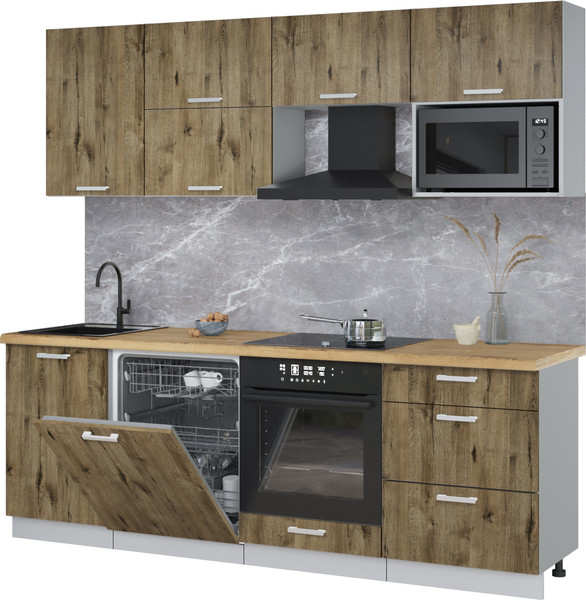 Кухонный гарнитур Интерлиния Мила Лайт 2.3-ПМ2 - фото