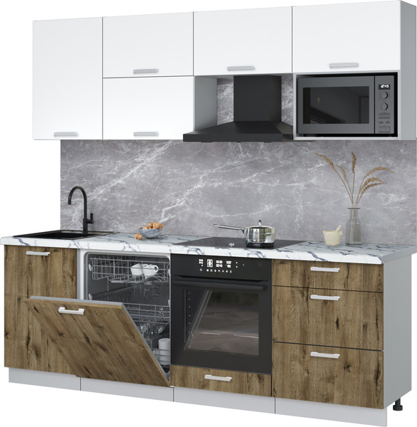 Кухонный гарнитур Интерлиния Мила Лайт 2.3-ПМ2 - фото