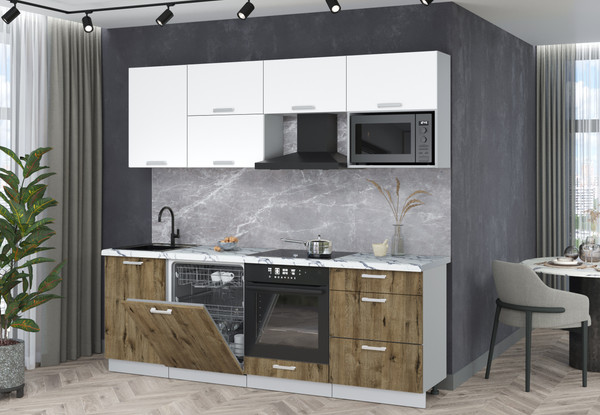 Кухонный гарнитур Интерлиния Мила Лайт 2.3-ПМ2