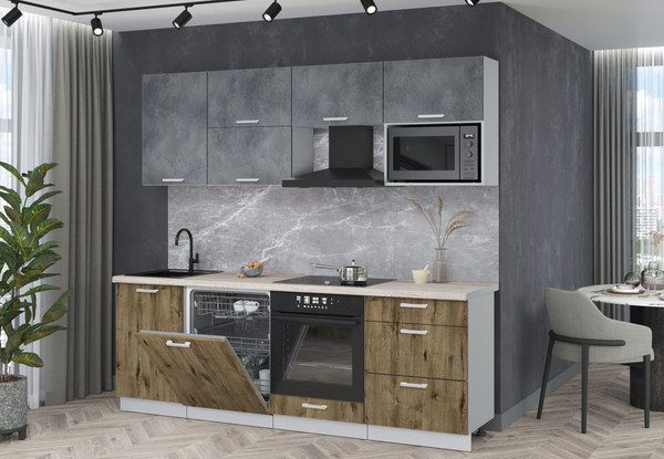 Кухонный гарнитур Интерлиния Мила Лайт 2.3-ПМ2