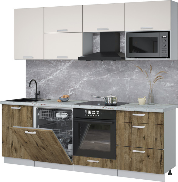 Кухонный гарнитур Интерлиния Мила Лайт 2.3-ПМ2 - фото