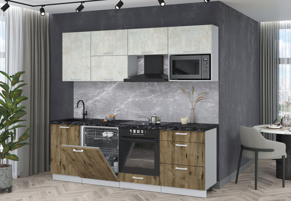 Кухонный гарнитур Интерлиния Мила Лайт 2.3-ПМ2