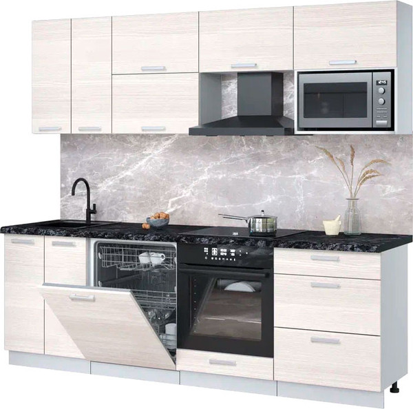 Кухонный гарнитур Интерлиния Мила Лайт 2.4-ПМ2 - фото