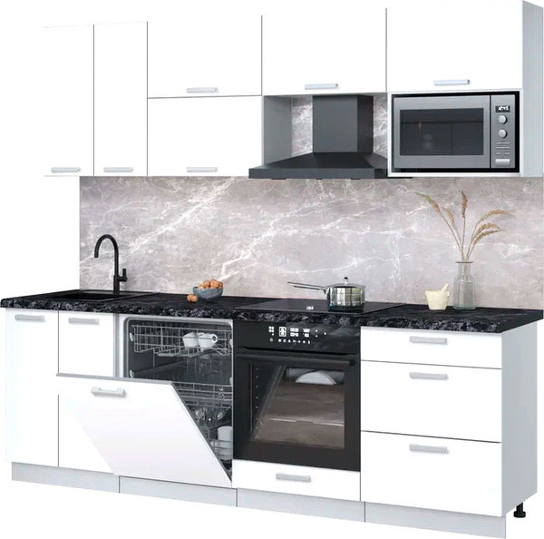 Кухонный гарнитур Интерлиния Мила Лайт 2.4-ПМ2 - фото