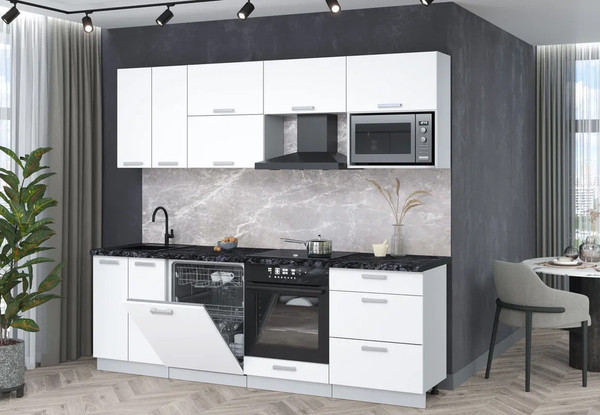 Кухонный гарнитур Интерлиния Мила Лайт 2.4-ПМ2